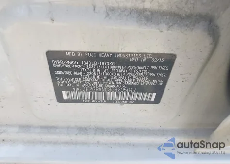 2016 Subaru Crosstrek 2.0I Limited from USA, damaged, VIN JF2GPANC8G8205047